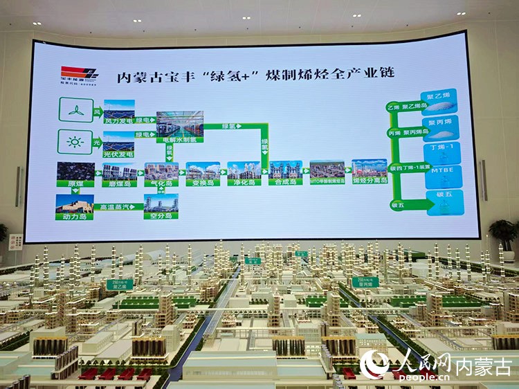 内蒙古宝丰300万吨烯烃项目现场。人民网记者 刘艺琳摄